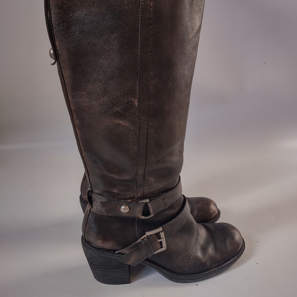 Sold on M Vintage 9 west tall dark brown boots 6.5 - Picture 5 of 9